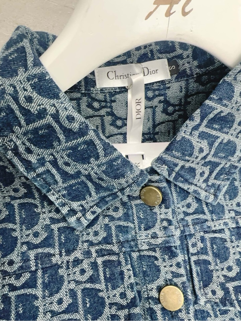 Dior Sleeveless Monogram Denim Dress in Blue - Picture 8 of 9